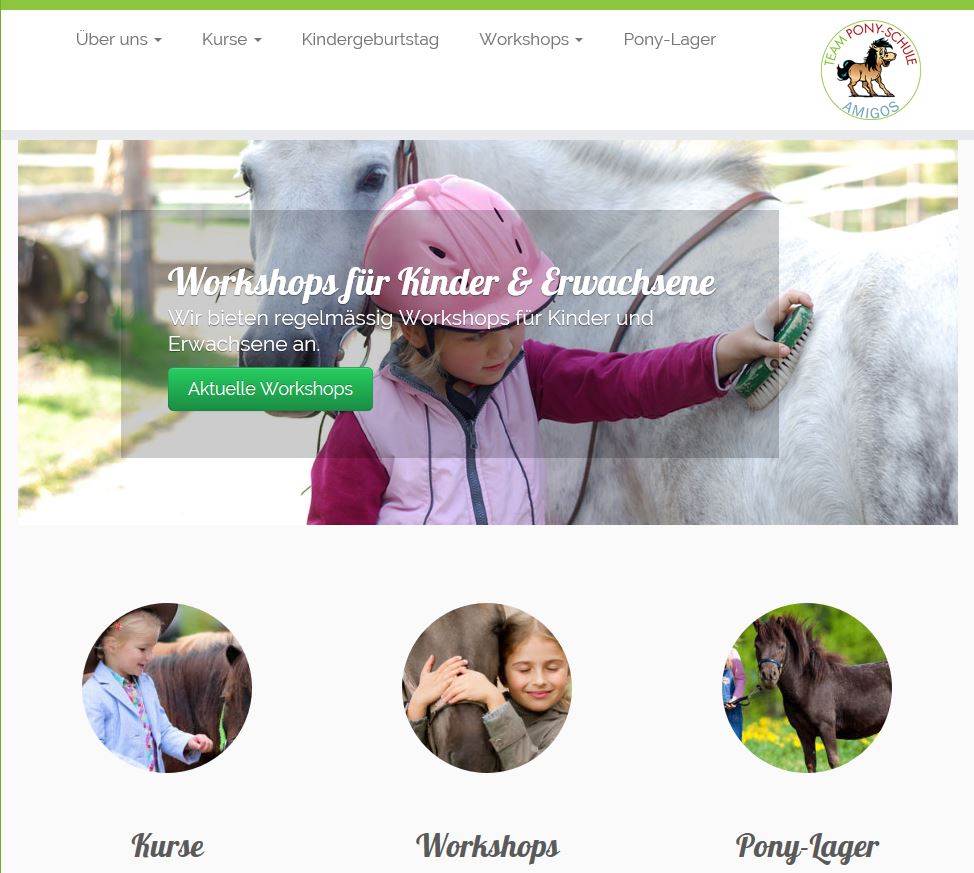 Webseite Ponyschule AMIGOS